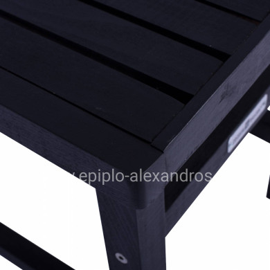 ΣΚΑΜΠΩ-ΤΡΑΠΕΖΑΚΙ ΜΑΥΡΟ KOLI 40Χ40X45Υ εκ. HM289.04