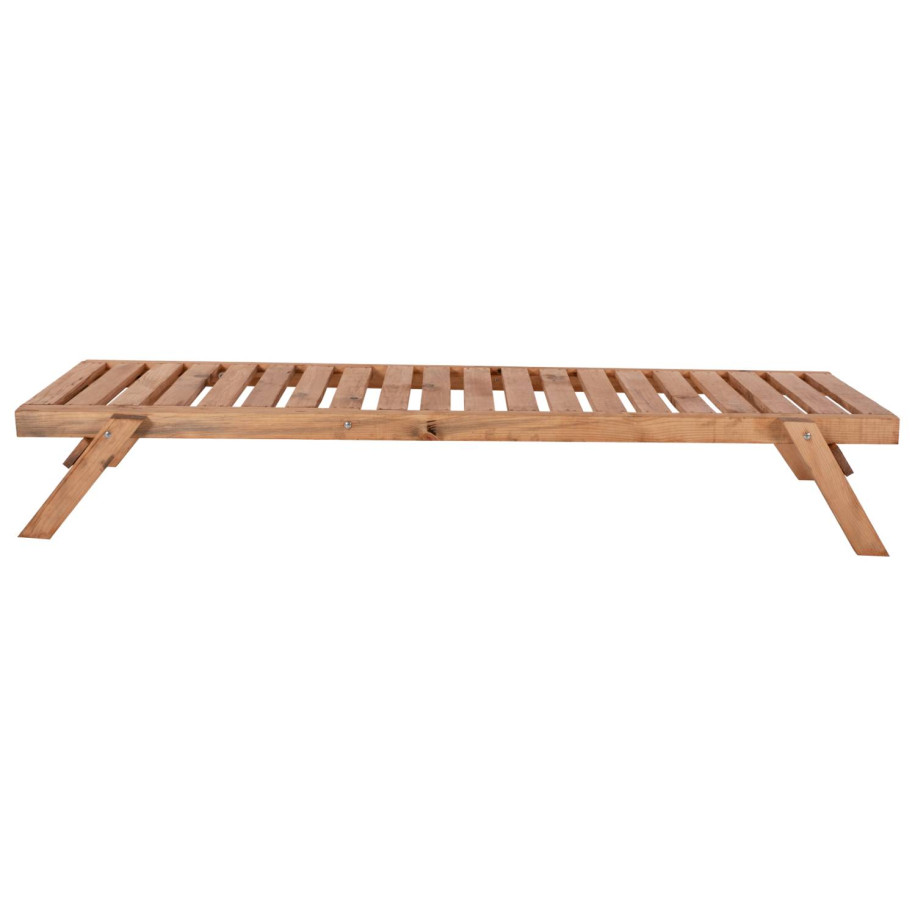 PROFESSIONAL SUNBED HM11431.03 FIR WOOD IN NATURAL SHADE 72x196x29-84H cm.