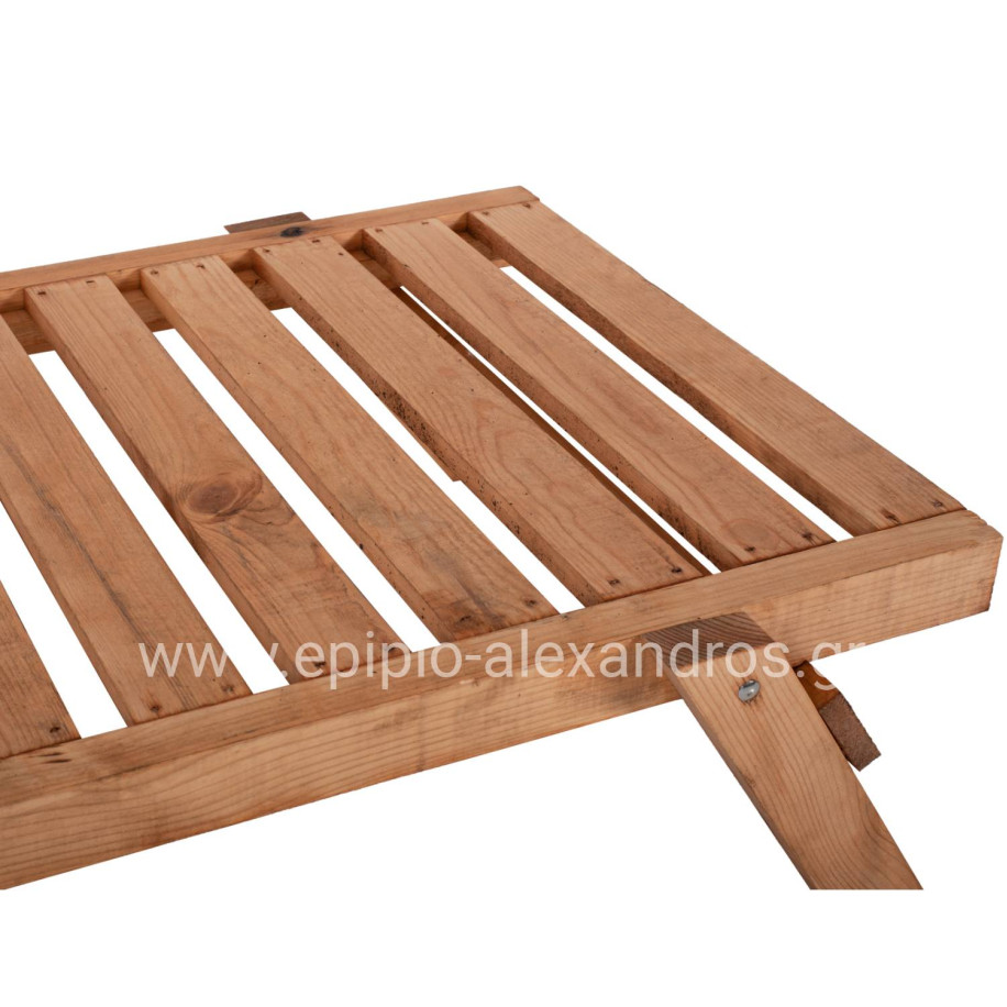 PROFESSIONAL SUNBED HM11431.03 FIR WOOD IN NATURAL SHADE 72x196x29-84H cm.