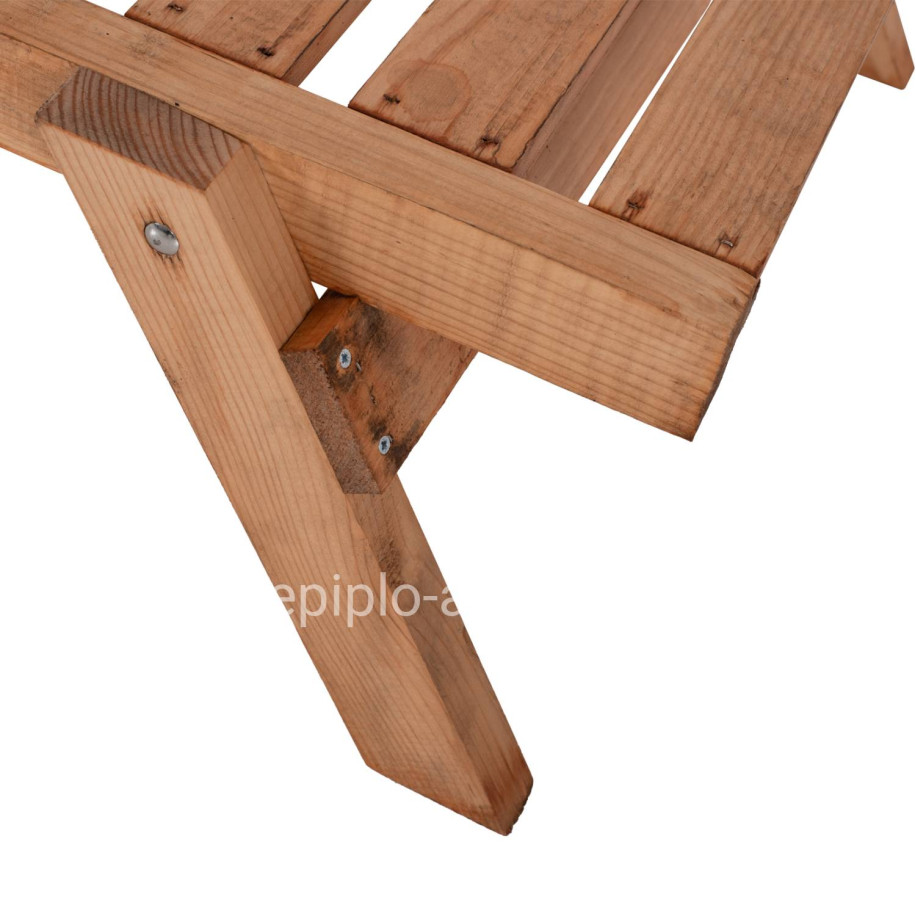 PROFESSIONAL SUNBED HM11431.03 FIR WOOD IN NATURAL SHADE 72x196x29-84H cm.