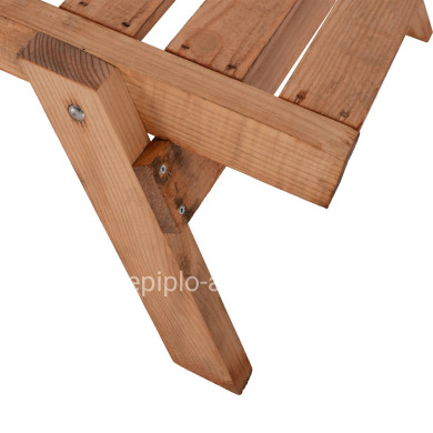 PROFESSIONAL SUNBED HM11431.03 FIR WOOD IN NATURAL SHADE 72x196x29-84H cm.