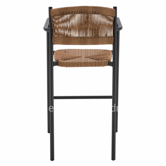 ΣΚΑΜΠΟ BAR ΑΛΟΥΜΙΝΙΟΥ ΑΝΘΡΑΚΙ ΜΕ ΣΧΟΙΝΙ PΕ ΜΠΕΖ HM5785.02 55,5x58x107 εκ.