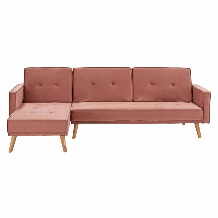 REVERSIBLE CORNER SOFA TALIA HM3153.02 VELVET IN DUSTY PINK 267x153x85cm.