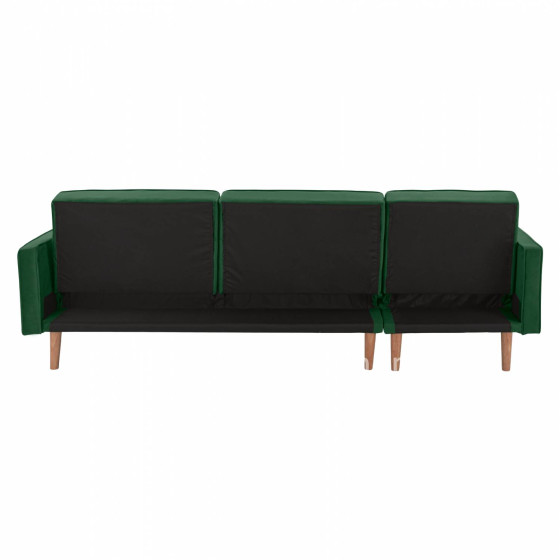 REVERSIBLE CORNER SOFA-BED TALIA HM3153.03 VELVET IN GREEN 267x153x85cm