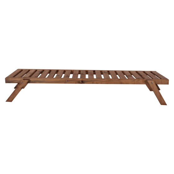 PROFESSIONAL SUNBED HM11431.01 FIR WOOD IN WALNUT SHADE 72x196x29-84H cm.