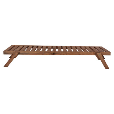 PROFESSIONAL SUNBED HM11431.01 FIR WOOD IN WALNUT SHADE 72x196x29-84H cm.