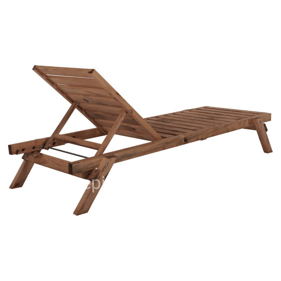 PROFESSIONAL SUNBED HM11431.01 FIR WOOD IN WALNUT SHADE 72x196x29-84H cm.