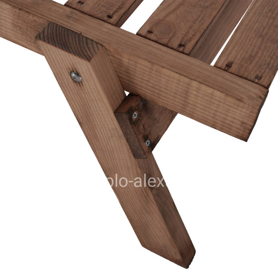 PROFESSIONAL SUNBED HM11431.01 FIR WOOD IN WALNUT SHADE 72x196x29-84H cm.