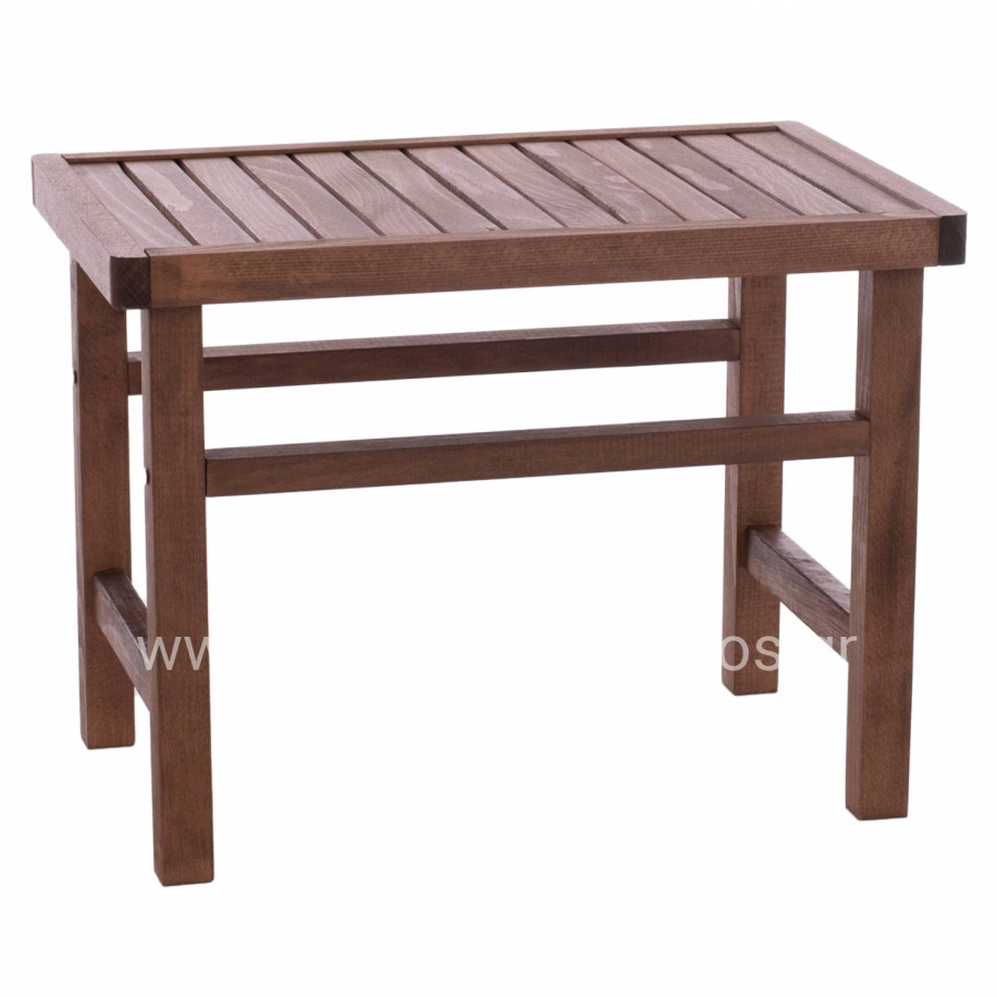 WOODEN TABLE-STOOL WALNUT 60Χ40X45Υ cm.
