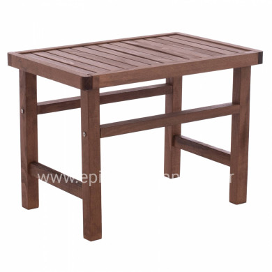 WOODEN TABLE-STOOL WALNUT 60Χ40X45Υ cm.