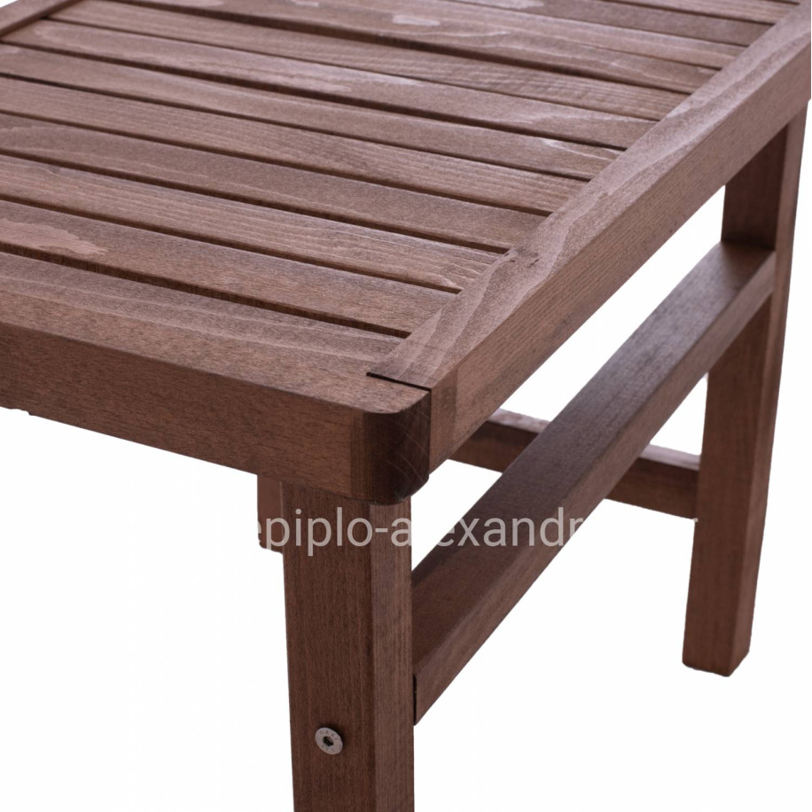 WOODEN TABLE-STOOL WALNUT 60Χ40X45Υ cm.