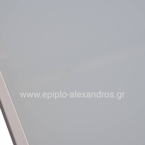 ΤΡΑΠΕΖΙ ΜΕΤΑΛΛΙΚΟ OFER ΟΡΘΟΓΩΝΙΟ ΛΕΥΚΟ ΠΑΓΟΥ ΜΕ ΓΥΑΛΙ HM5767.03 150X90Χ75Υ εκ.