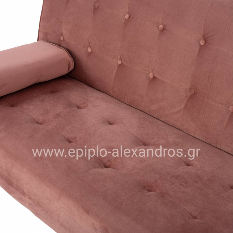 SOFA BED WANDA HM3149.12 WITH VELVET DUSTY PINK 188X83X83Y cm.