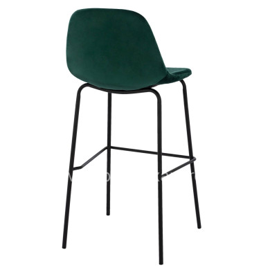 Stool VINCENT HM8579.13 VELVET GREEN AND METAL FRAME 56,5x47x106 cm.