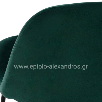 Stool VINCENT HM8579.13 VELVET GREEN AND METAL FRAME 56,5x47x106 cm.