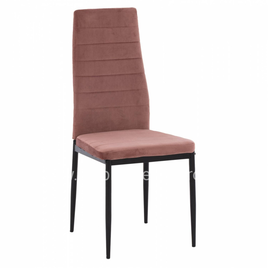 METAL CHAIR HM0037.32 DUSTY PINK VELVET WITH METAL FRAME K/D