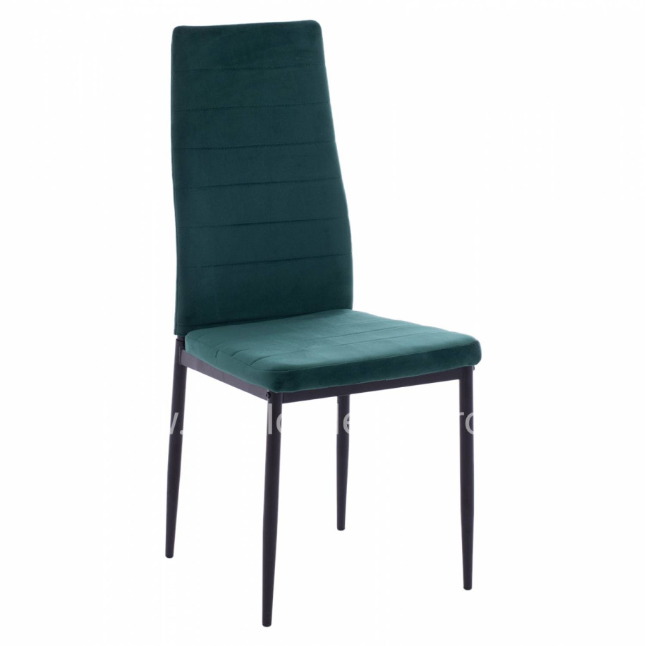METAL CHAIR HM0037.33 GREEN VELVET WITH METAL FRAME K/D