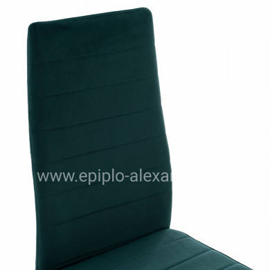 METAL CHAIR HM0037.33 GREEN VELVET WITH METAL FRAME K/D