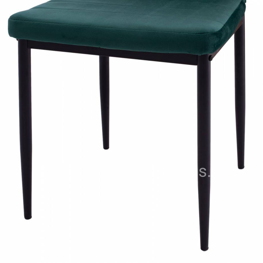 METAL CHAIR HM0037.33 GREEN VELVET WITH METAL FRAME K/D