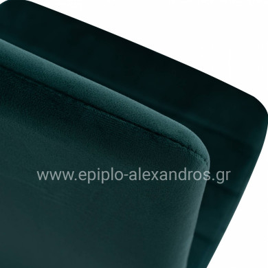 METAL CHAIR HM0037.33 GREEN VELVET WITH METAL FRAME K/D