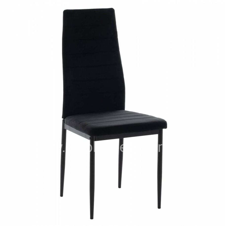 METAL CHAIR HM0037.34 BLACK VELVET WITH METAL FRAME K/D