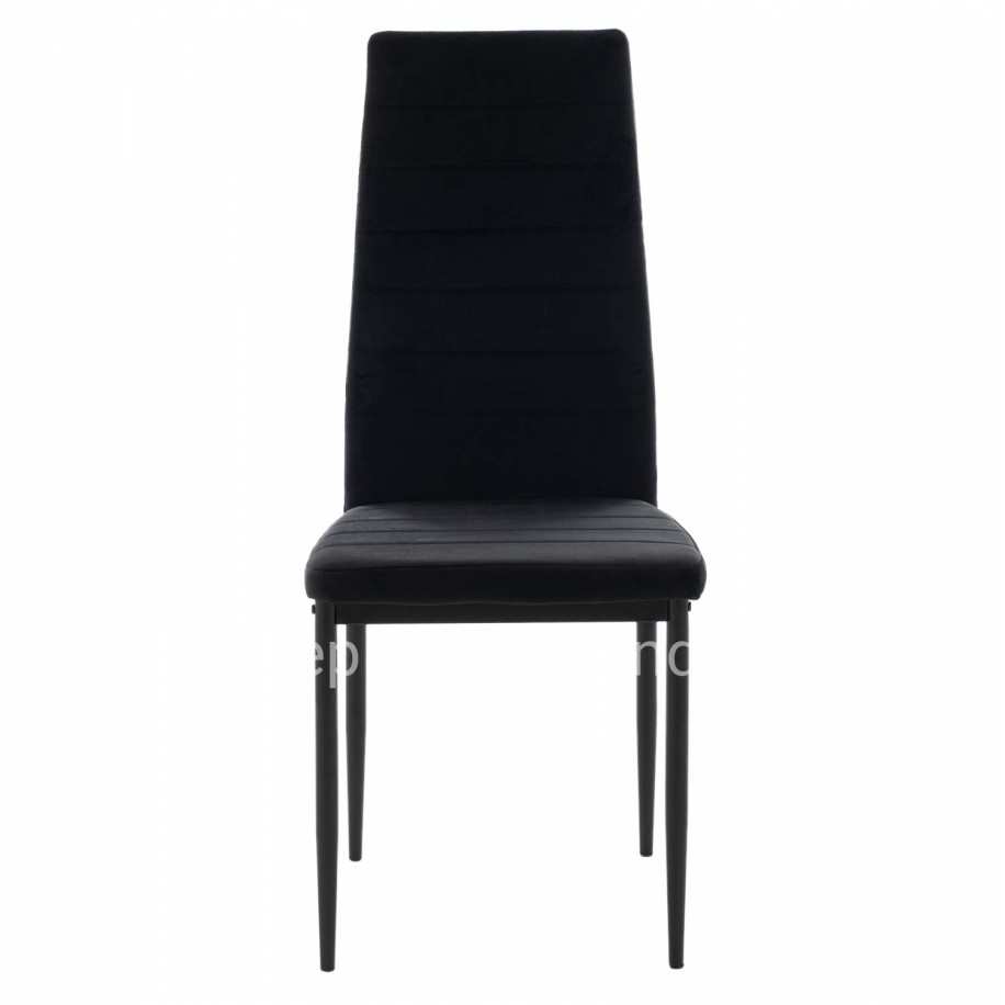 METAL CHAIR HM0037.34 BLACK VELVET WITH METAL FRAME K/D