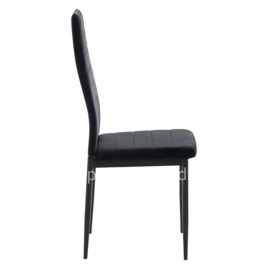 METAL CHAIR HM0037.34 BLACK VELVET WITH METAL FRAME K/D