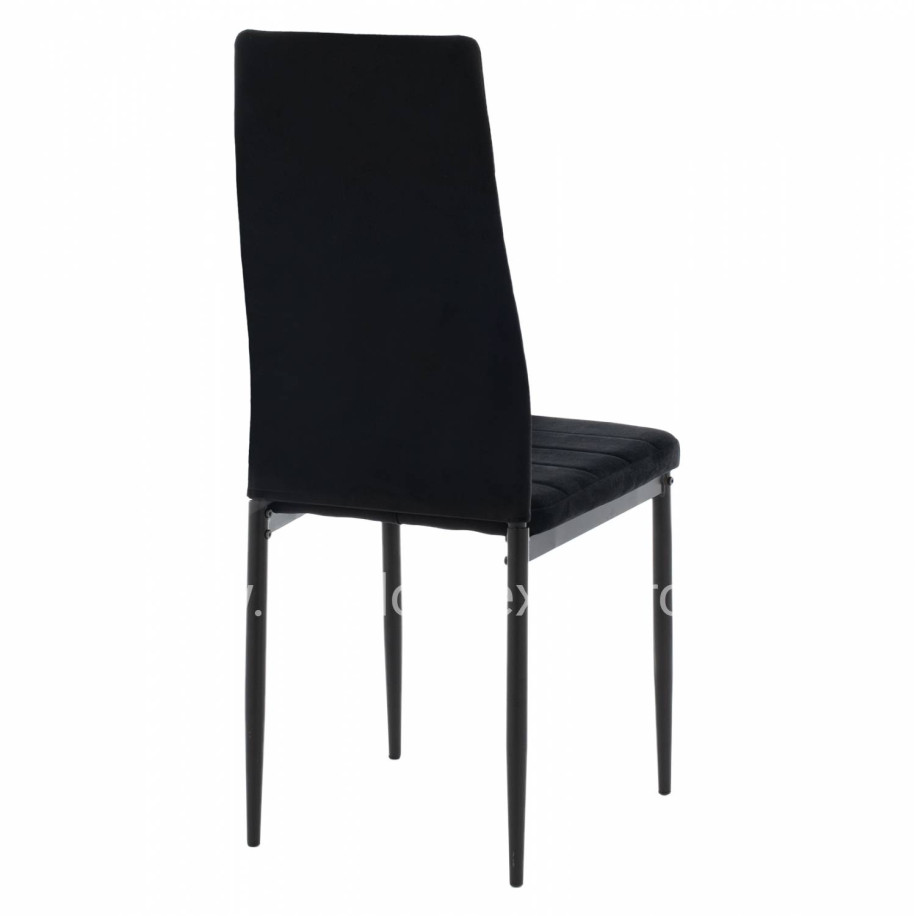 METAL CHAIR HM0037.34 BLACK VELVET WITH METAL FRAME K/D