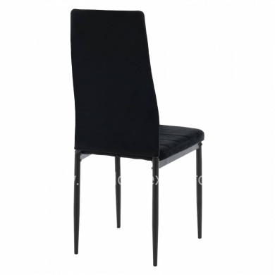 METAL CHAIR HM0037.34 BLACK VELVET WITH METAL FRAME K/D