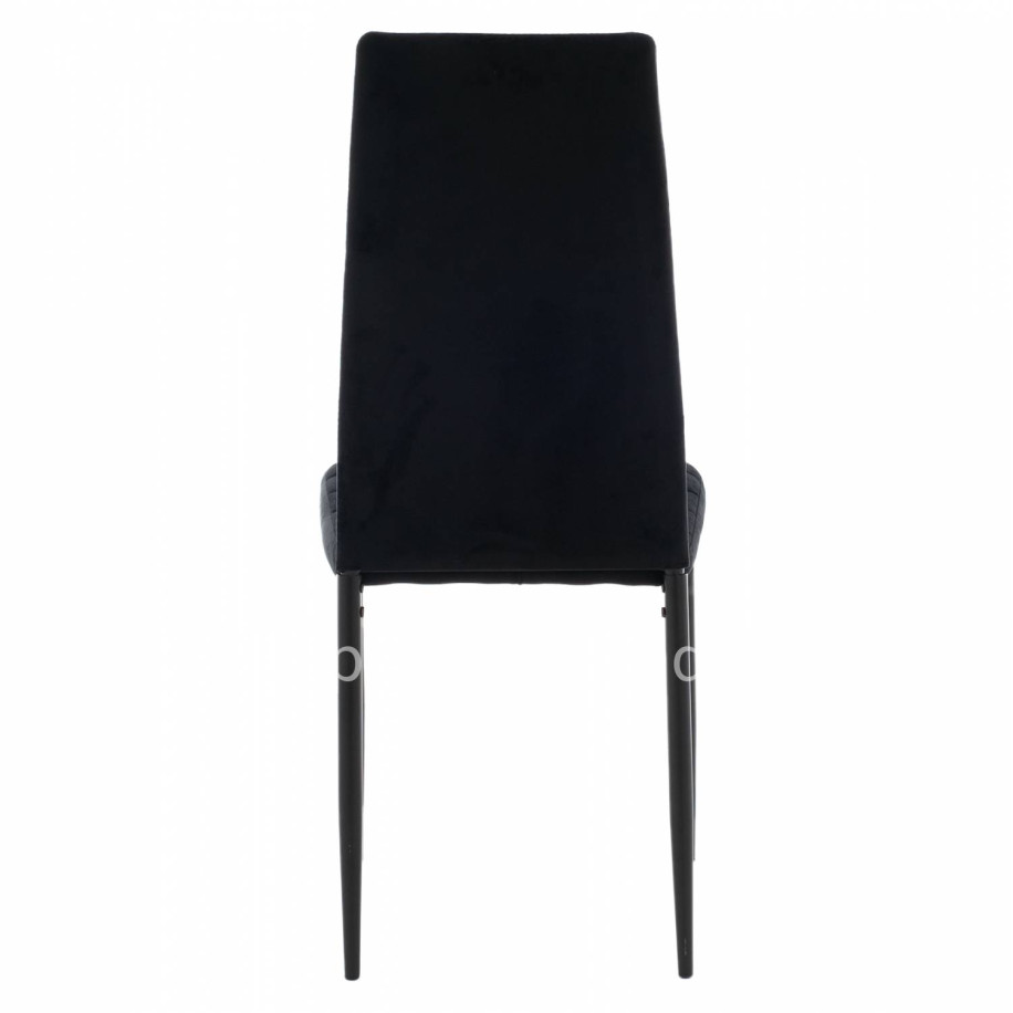 METAL CHAIR HM0037.34 BLACK VELVET WITH METAL FRAME K/D