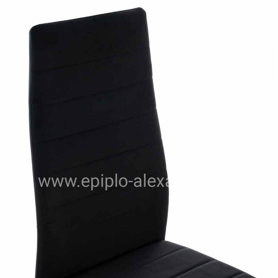 METAL CHAIR HM0037.34 BLACK VELVET WITH METAL FRAME K/D