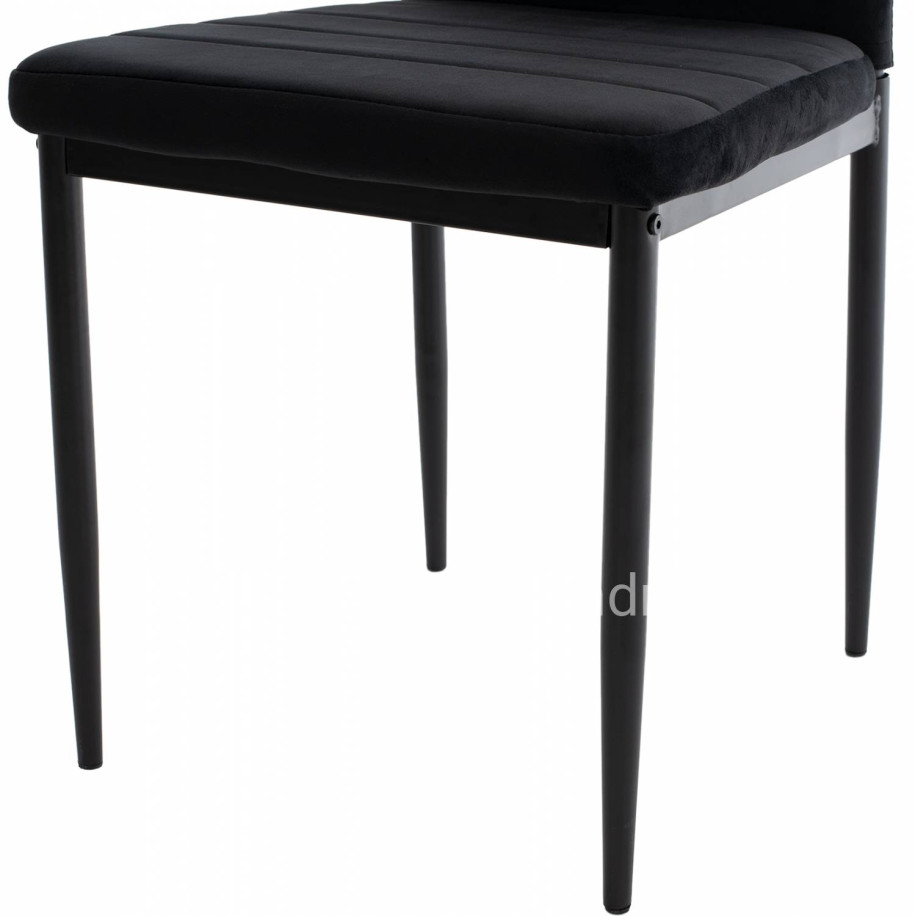 METAL CHAIR HM0037.34 BLACK VELVET WITH METAL FRAME K/D