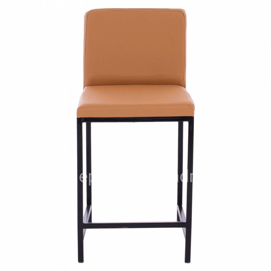 METAL STOOL WITH LEATHER TAN HM5801 40x46x86Y cm.