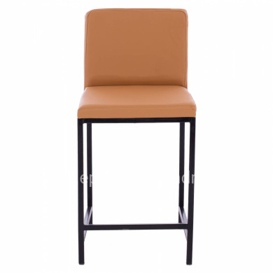 METAL STOOL WITH LEATHER TAN HM5801 40x46x86Y cm.