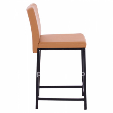 METAL STOOL WITH LEATHER TAN HM5801 40x46x86Y cm.