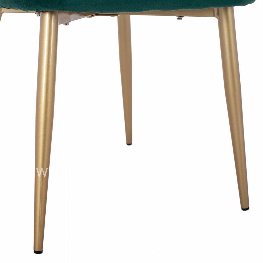 CHAIR HM8737.03 VELVET GREEN WITH METAL GOLD FRAME 57.5x57.5x85 cm.
