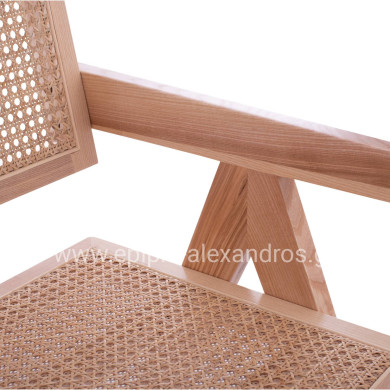 ΞΥΛΙΝΗ ΚΑΡΕΚΛΑ BLAIRE ΜΕ ΜΠΡΑΤΣΑ ΕΡΓΟΣΤΑΣΙΑΚΑ ΜΟΝΤΑΡΙΣΜΕΝΗ HM8916.01 52x50x80Υ εκ.