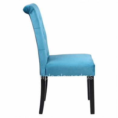 CHAIR ROXIE HM8919.08 K/D TURQUOISE VELVET WITH WOODEN FEET 46,5x61,5x100Υ cm.