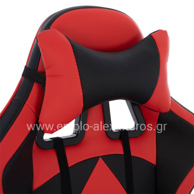 OFFICE GAMING CHAIR DOCKS HM1162.01 BLACK RED PU 67x70x130 cm.