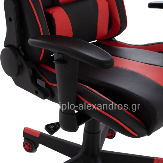 OFFICE GAMING CHAIR DOCKS HM1162.01 BLACK RED PU 67x70x130 cm.
