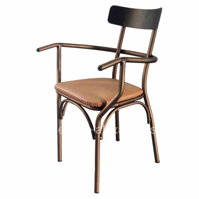 DINING CHAIR CLUE METAL IN BROWN 55X53X87Hcm.
