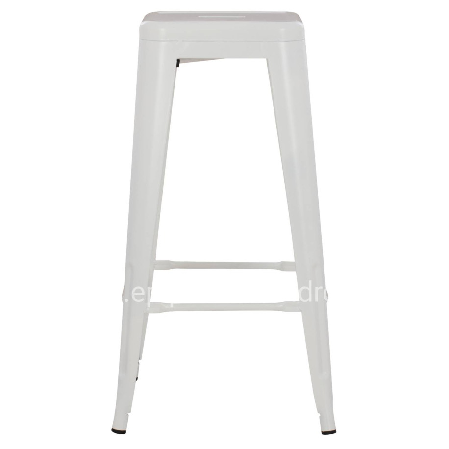 ΣΚΑΜΠΟ BAR ΜΕΤΑΛΛΙΚΟ MELITA ΣΕ ΛΕΥΚΟ ΜΑΤ HM8642.21 43x43x78 εκ.