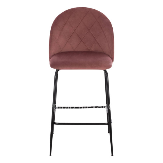 ΣΚΑΜΠΟ ODED ΜΕΣΑΙΟΥ ΥΨΟΥΣ HM8732.12 ΜΕ ΜΕΤΑΛΛΙΚΑ ΠΟΔΙΑ & ΒΕΛΟΥΔΟ ΣΑΠΙΟ ΜΗΛΟ 45x53x98 εκ.