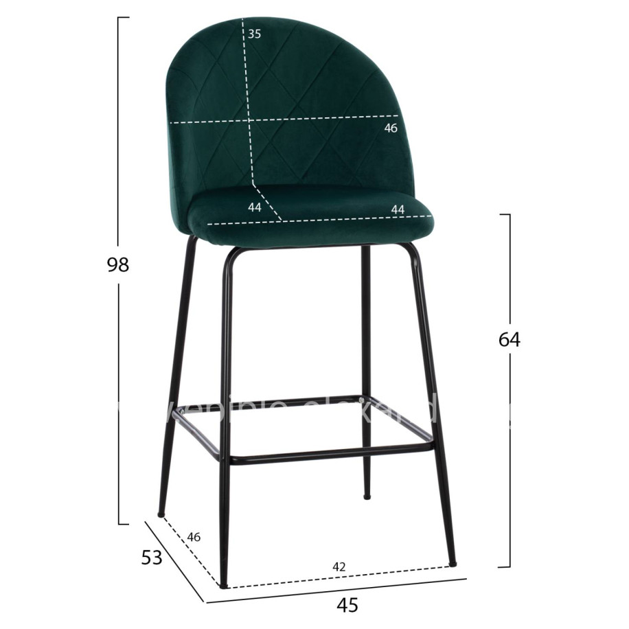 ΣΚΑΜΠΟ ODED ΜΕΣΑΙΟΥ ΥΨΟΥΣ HM8732.13 ΒΕΛΟΥΔΟ ΚΥΠΑΡΙΣΣΙ 45x53x98Υ εκ.