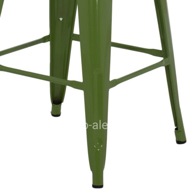 ΣΚΑΜΠΟ ΜΕΣΑΙΟΥ ΥΨΟΥΣ ΜΕΤΑΛΛΙΚΟ HM8573.13 MELITA ΣΕ LIGHT OLIVE GREEN 43x43x67Yεκ.