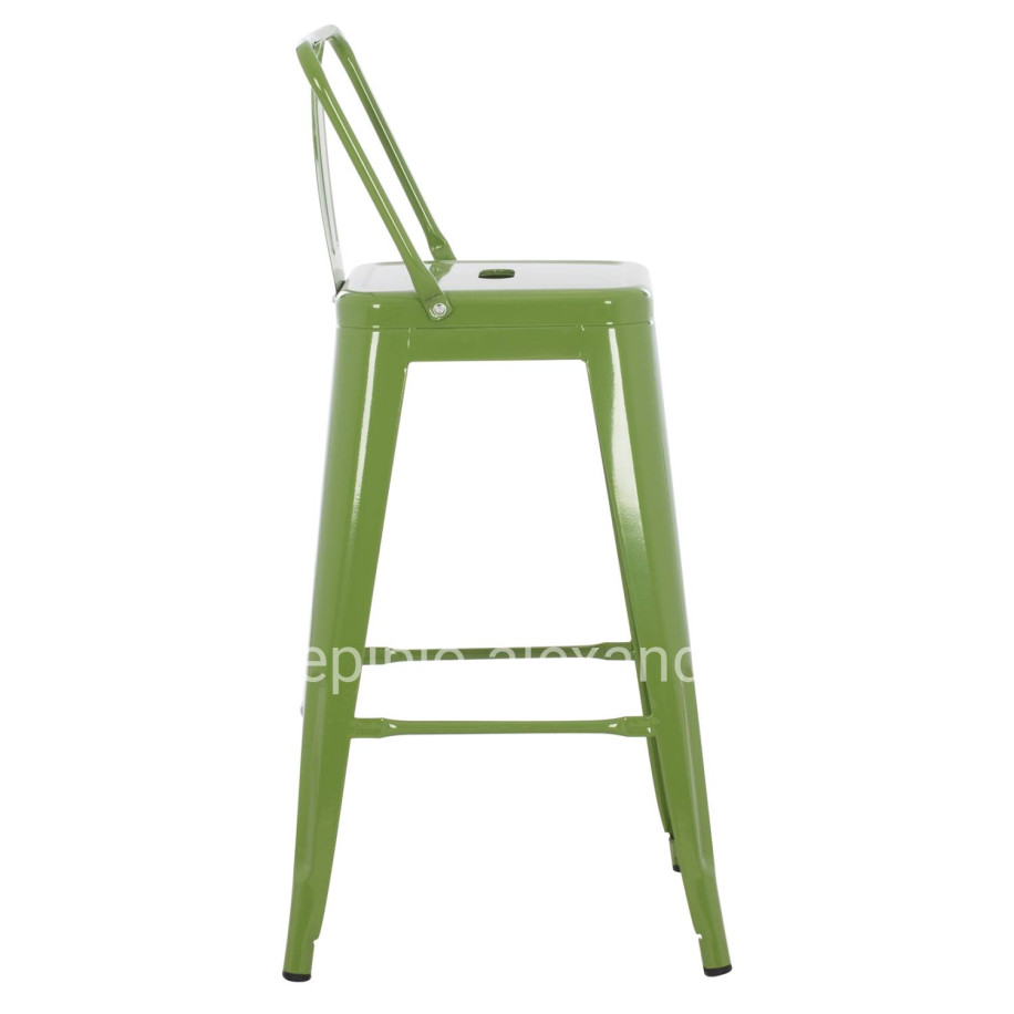 ΣΚΑΜΠΟ ΜΕΣΑΙΟΥ ΥΨΟΥΣ ΜΕΤΑΛΛΙΚΟ MELITA ΣΕ LIGHT OLIVE GREEN HM8574.13 42x42x98 εκ.