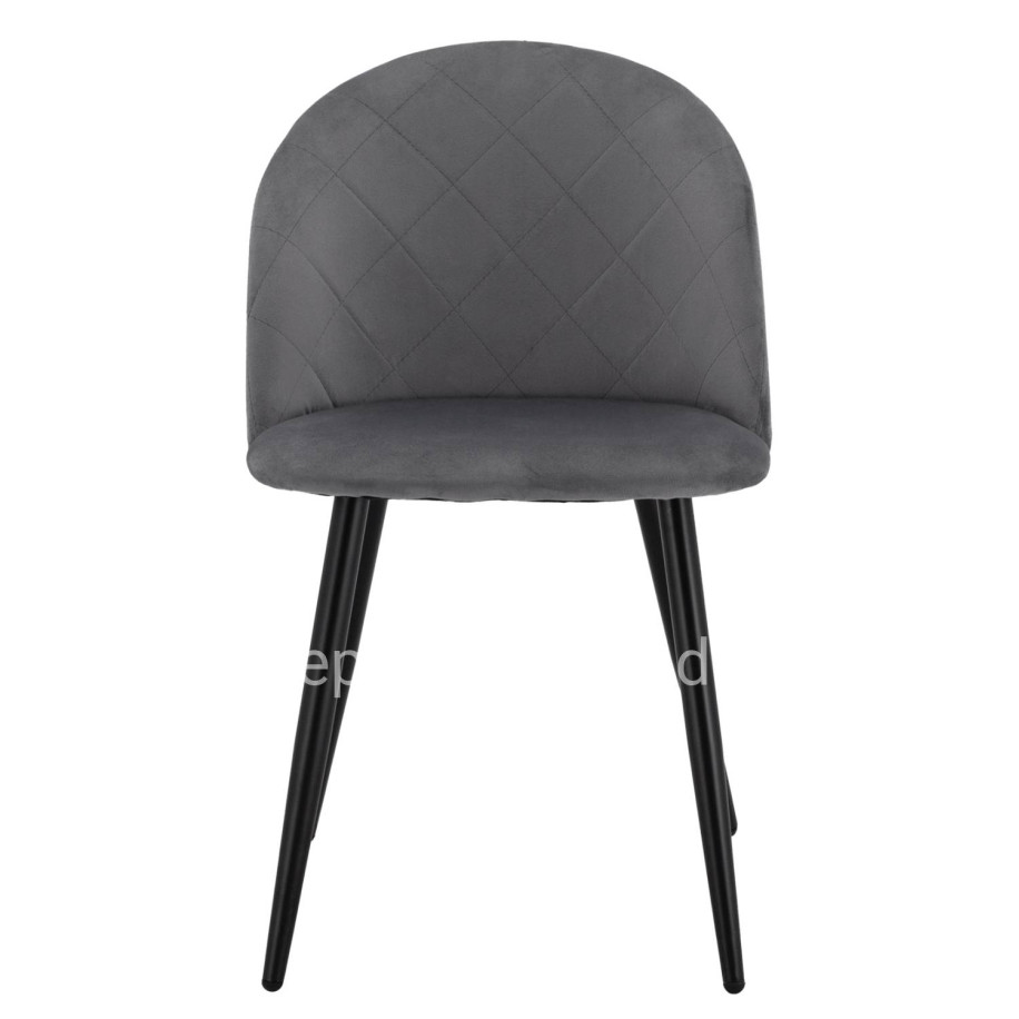 Dining Chair HM8731.11 with metallic legs & Grey velvet