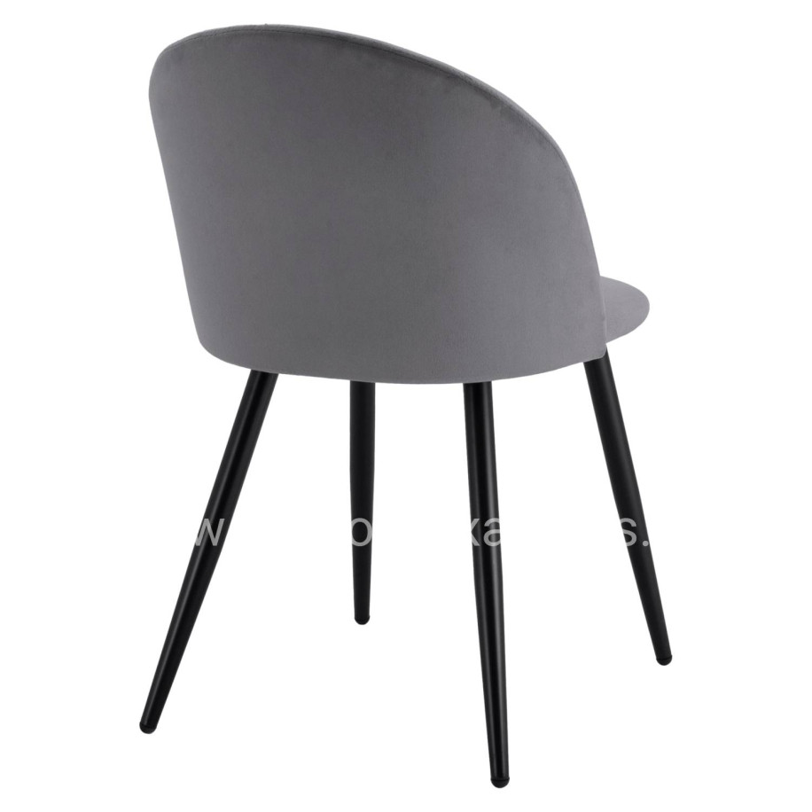 Dining Chair HM8731.11 with metallic legs & Grey velvet