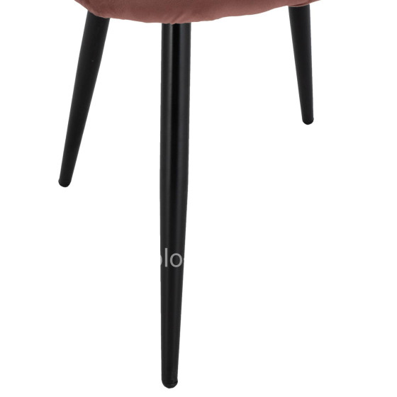 ΚΑΡΕΚΛΑ ODED ΜΕ ΜΕΤΑΛΛΙΚΑ ΜΑΥΡΑ ΠΟΔΙΑ & ΒΕΛΟΥΔΟ ΣΑΠΙΟ ΜΗΛΟ HM8731.12 49x57x79Υ εκ.