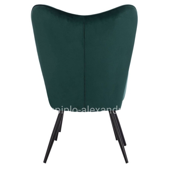HM8918.03 armchair CRAWLEY, footstool, cypress green velvet